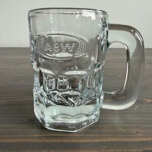 Vintage glass baby A&W mug